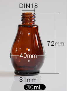 Brown Glass gourd bottle(30ml)